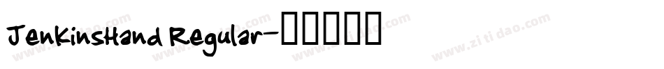 JenkinsHand Regular字体转换